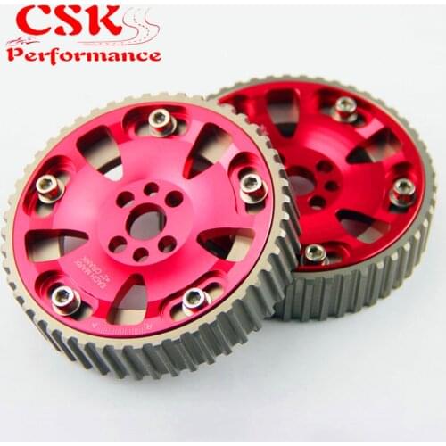 2 Pcs High Performance Cam Gears Pulley Kit Fits For 89-02 Nissan Skyline RB20 RB25 RB26 R32 R33 R34 Black/Blue/Red/Purple