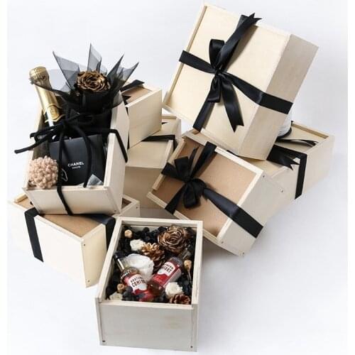 Creative Wooden Gift Box for Valentines Day Anniversary Gift , Free Shipping