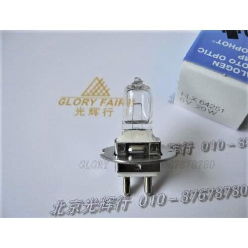 2pcs HLX64251 6V 20W HLX-6 64251 6V20W HLX halogen bulb Ophthalmic lights projector slit lamp microscope