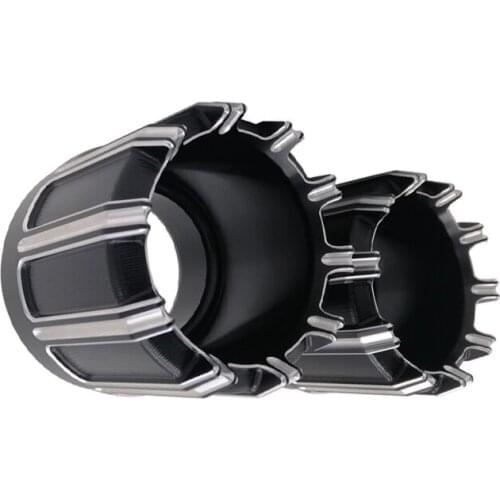 4.5" EXHAUST TIPS FOR VH Muffler Tip Pipes Covers for Harley VANCE & HINES Black