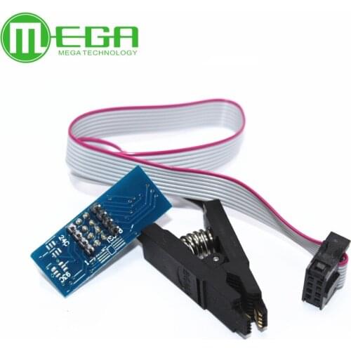 New 1PCS SOIC8 SOP8 Flash Chip IC Test Clips Socket Adpter BIOS/24/25/93 Programmer