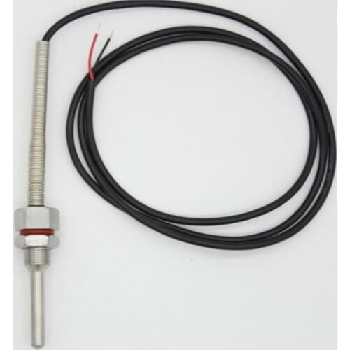 NTC 3950 10K Thermistor Temperature Sensor SUS304 OD 6mm Probe Wire 1m -40~150 Degree Thread M12X1 L35mm-300mm