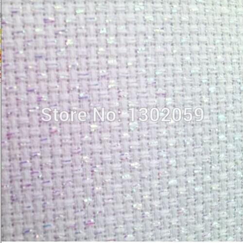 Oneroom14CT And 11CT Embroidery Aida Cloth / Cross Stitch Embroidery Filamentary Silver Metal Wire Fabric Canvas Aida Cloth