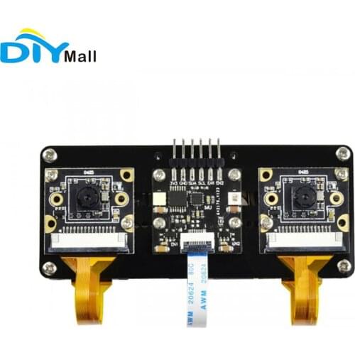 Waveshare Binocular Stereo Vision Expansion Board Black For Raspberry Pi Compute Module CM3 / CM3 Lite / CM3+ / CM3+ Lite