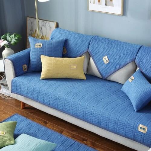 Sofa cushion four seasons universal Nordic cushion fabric non-slip sofa cover full bag sofa towel full cover living room