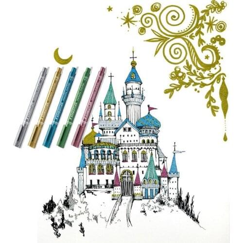 Professional Highlight Markers Pen Writing Marking Colored Metallic Permanent Paint Markers for DIY Drawings Art Supplies