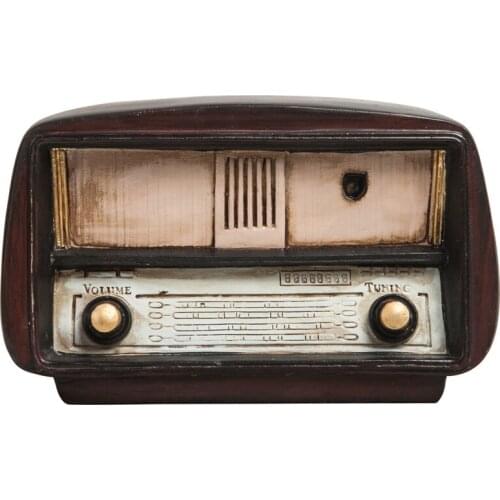 Retro radio craft resin radio model retro nostalgic ornaments bar home decoration accessories gift antique