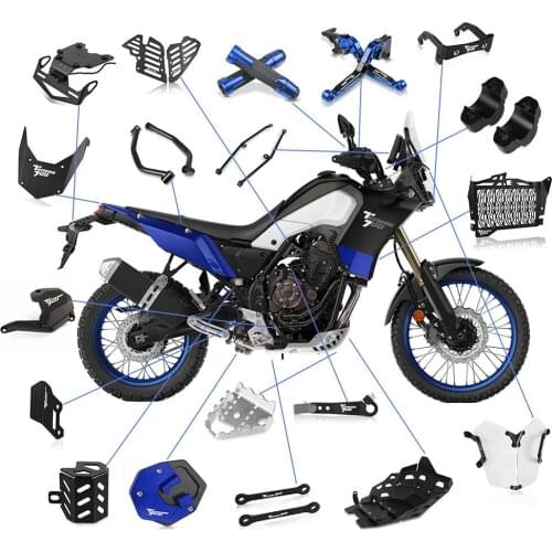Motorcycle Accessories Brake Clutch Levers/Radiator Guard/Side Stand Enlarge/Oil Cup For Yamaha Tenere 700 TENERE700 2019-2021