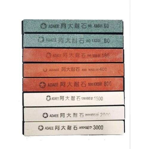 8pcs/lot 60#80#180#400#800#1500#2000#3000# sharpening stone grinding whetstone for kitchen knife sharpener system