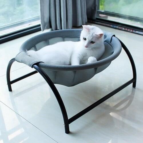 Summer Cat Comfort Swing Bed Elevated Pet Hammock Lounger Detachable Small Dogs Nest Kennel Suitable for All Size Cats House