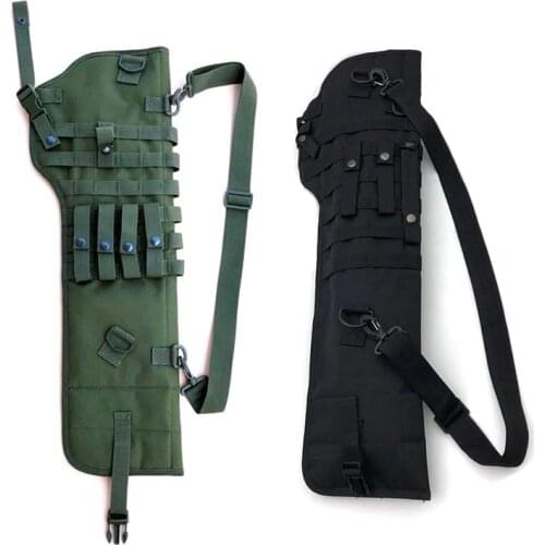 Military Dual Rifle Shotgun Bag Scabbard Holster Tactical Gun Carry Backpack Airsoft Gun Case Shoulder Holster Hunting Pouch