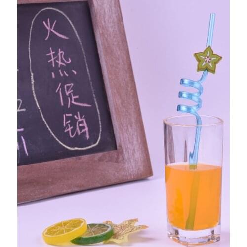 All Kinds Of PVC Cartoon Creative Party OEM Milk Tea Disposable Straw