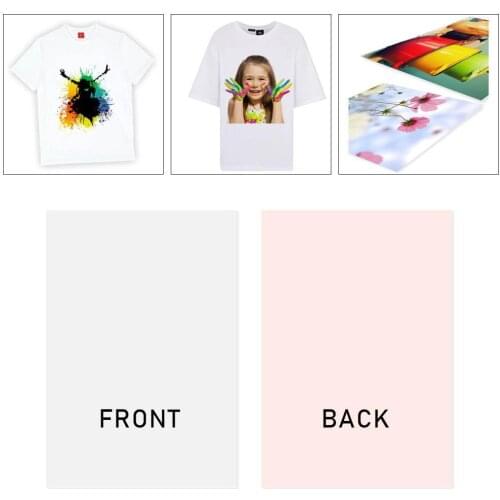 10pcs/set A4 Transfer Paper For T Shirt Iron On Heat Craft Inkjet Fabrics Paper Press Shirts Light A4 Printing Paper