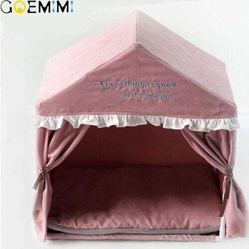2019 Pet Dog House Kennel Teddy Nest Soft Dog Cat Bed House Detachable Winter Warming Nest Cozy Pet Dog Bed Pet Product