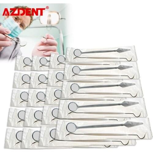 50 Sets Dental Disposable Instrument Kit Mirror and Explorer Probe Multiple Function