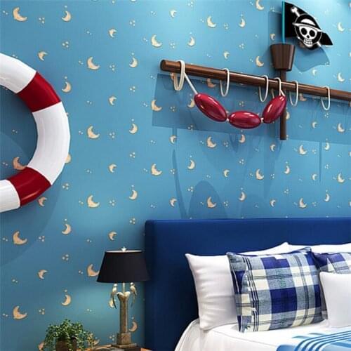 Beibehang Sky Blue Nonwovens Wallpaper Living Room TV Background Wallpaper Kids Wallpaper papel de parede