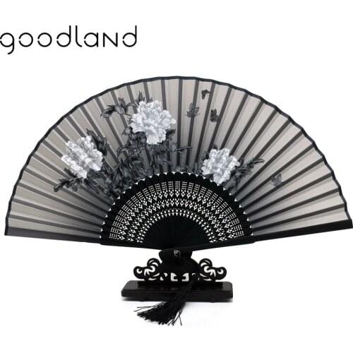 Free Shipping 5pcs 100% Bamboo Folding Silk Hand Fan Flower Fan Wedding Favors and Gifts Party Favors Decoracion Decor