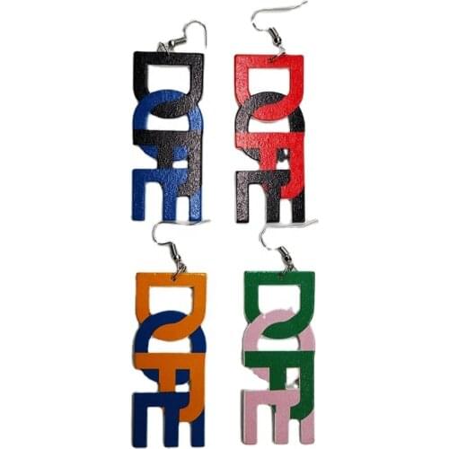 Free Shipping! newest DOPE Wooden Earrings