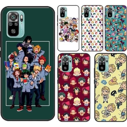 BNHA Pattern My Hero Academia For Xiaomi Redmi Note 9 Pro Note 10 Pro 7 8 9S 8T Back Cover For Redmi 9T 9C 9A K40 Case