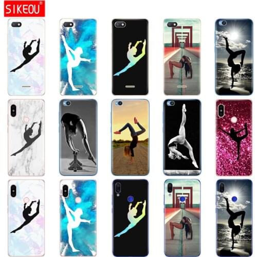 Case for redmi 6a 6 pro case cover for xiaomi redmi note 7 6 pro redmi go case for xiaomi mi 9 SE gymnastics silhouette