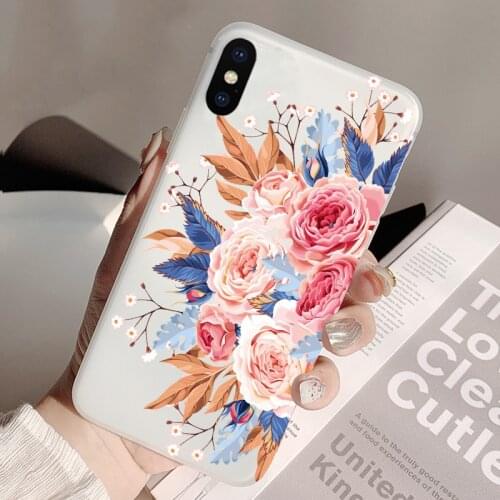Case For Samsung Galaxy A50 A60 A70 A10 A20 A30 A40 A50S A30S Watercolor Rose Flowers Pattern Soft Silicone Protect Back Cover