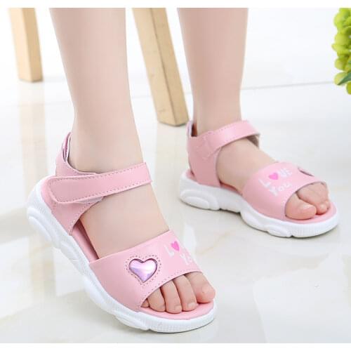 LEMAI ChildrenS Shoes Flowers Girls Sandals New Summer Students Big Girls Child Little Girl Princess Shoes 4 5 6 7 8 9 10 11 12