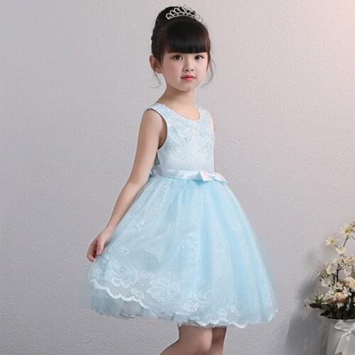 Children Dress Flower Summer Princess Dress Shaggy Mesh Dress 61 Girls Performance Dress Korean Dress