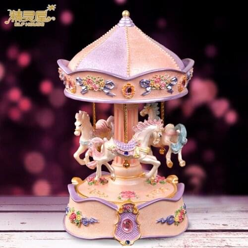 Birthday lantern carousel music box music box creative Sky City girls send his girlfriend girlfriends