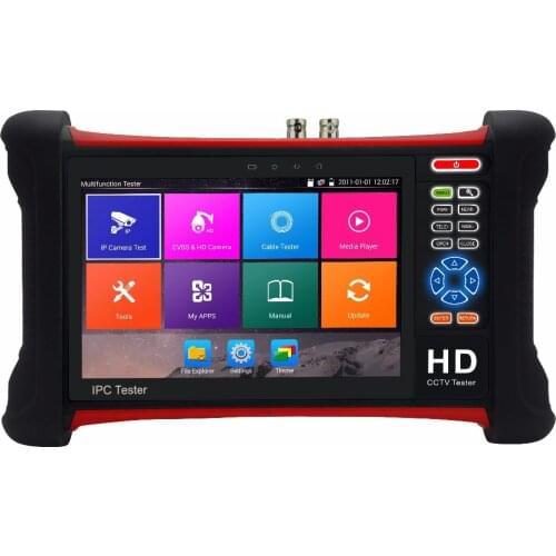 H.265/H.264, 4K video display via mainstream 7inch touch screen CCTV tester Monitor 8MP TVI CVI AHD CVBS IP CCTV Camera Tester