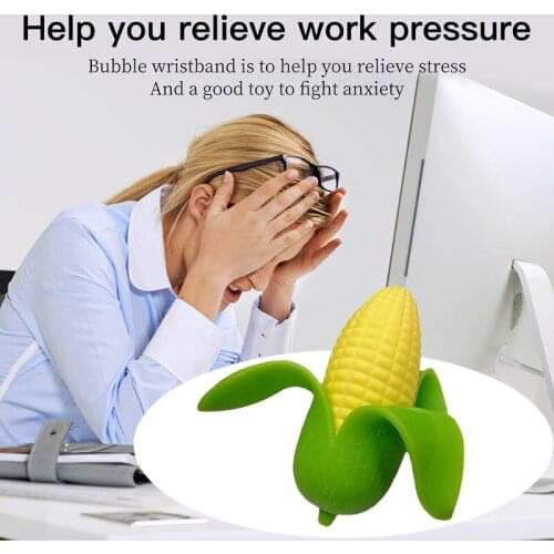 Fidget Toy Hand Squeeze Ball Vent Toy Corn Miniature Novelty Toy Toddler Gift Stress Relief Toy Realistic Peeling Corn