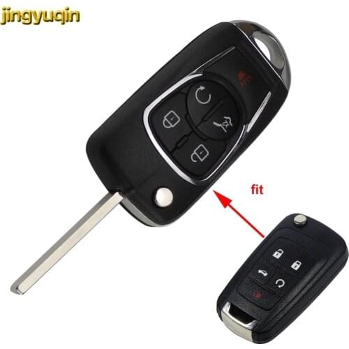 Jingyuqin 5 Buttons Remote Car Key Cover Case For Chevrolet Cruze For Buick VAUXHALL OPEL Insignia Astra J Zafira C HU100
