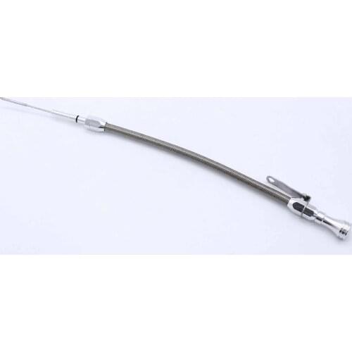Engine Oil Dipstick LS1 LS2 LS6 5.7 6.0 for GM for Chevy LS Flexible Braided Stainless Steel