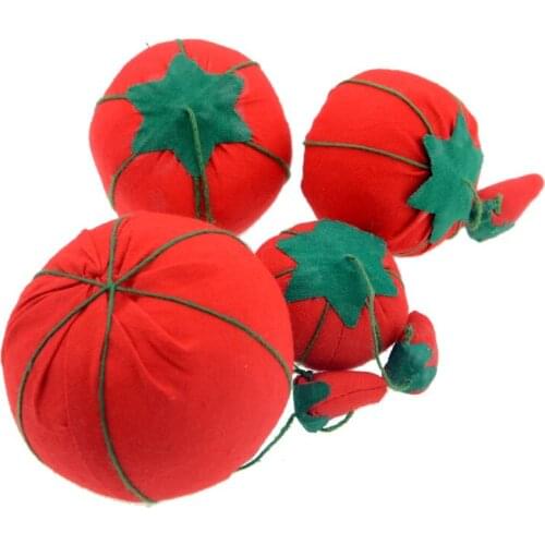 Cute Red Tomato Shaped DIY Craft Needle Pin Cushion Holder Sewing Kit Pincushions Diy Sewing Household Sewing Supplies G