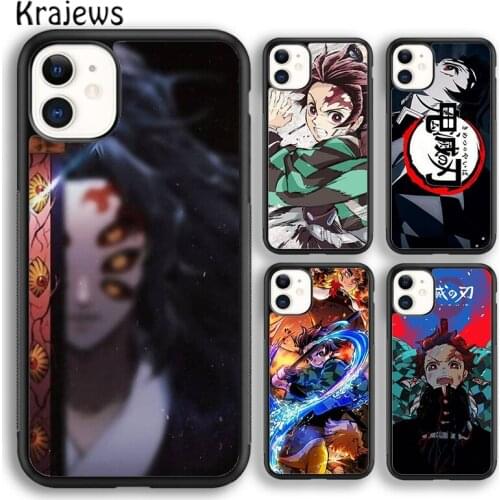 Krajews Anime Demon Slayer Soft Phone Case Cover For iPhone 5 SE 6s 7 8 plus X XR XS 11 12 pro max Samsung Galaxy S8 S9 S10