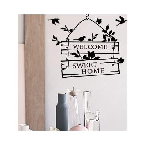 Hot Sale Welcome Poster Modern Home Decal Wall Sticker DIY Quotes Stickers Living Room Kids Room Wall Decal Wallpaper Murals