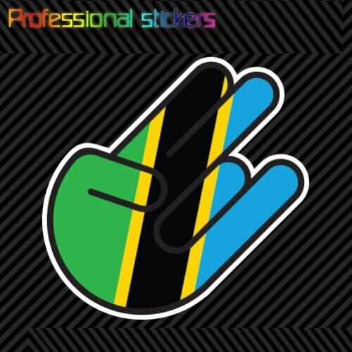 Tanzanian Shocker Sticker Die Cut Decal Self Adhesive Vinyl Tanzania TZA TZ Stickers for Motos, Cars, Laptops, Phone