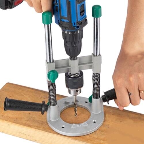 Electric drill bracket adjustable Vertical drilling guide positioner Straight Angle Guide Doweling locator Woodworking tools