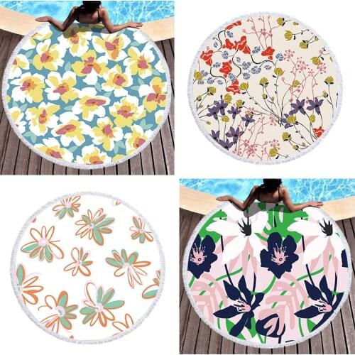 Flower print Towel beach Towels Microfiber towel strandlaken Pareo beach Fringed beach towel beach towel Bath towels Beach towel