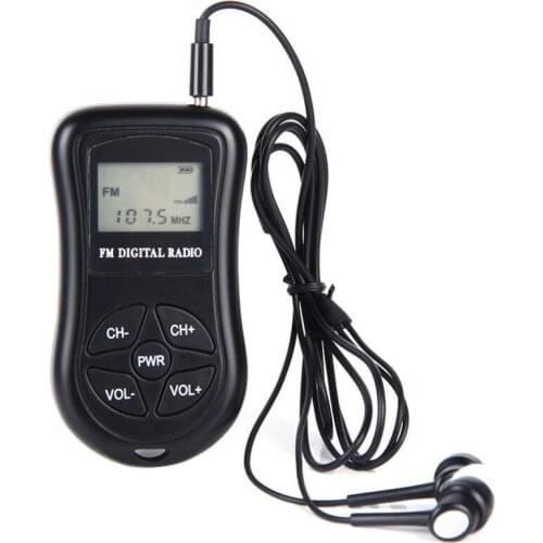 Dawupine FM mini small audio foreign trade portable portable radio DSP Digital Display Receiver Mini Radio Conference Receiver