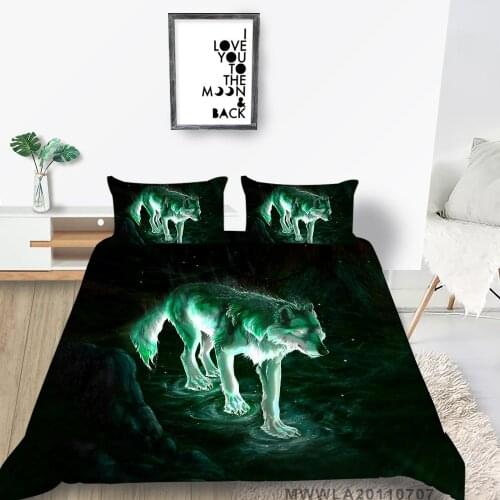 Mysterious Cave Bed Set Wolf Series Fashionable Duvet Cover Queen Twin Full Double Single King Size Bedding Set For Boys
