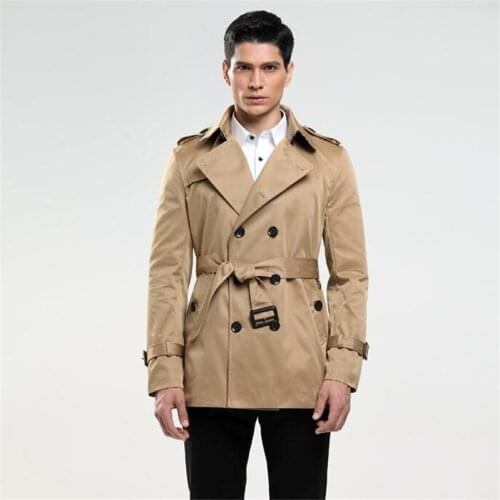 Lapel fashion mens trench coats man clothes chaquetas hombre khaki slim fit overcoat long sleeve new designer spring autumn thin