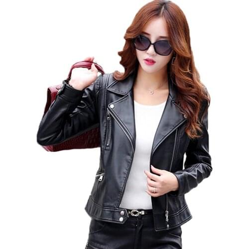2020 Trending Products Korean style leather coat Women short jacket Leisure Spring/autumn pu leather jackets free shipping 89
