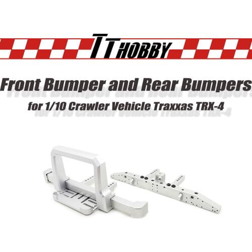 TTHOBBY RC Metal Front Bumper and Rear Bumpers Remote Control for 1/10 Crawler Vehicle Traxxas TRX4 Land Rover Classic Model Car