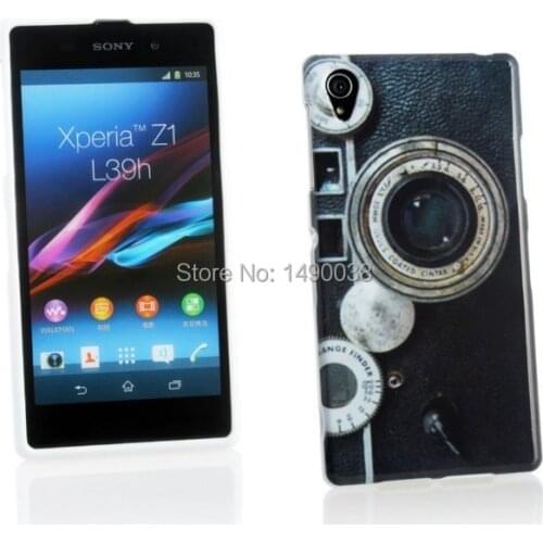 High Quality Retro Camera Retro Radio Pattern TPU Flexible Soft Case for Sony Xperia Z1 L39h Free