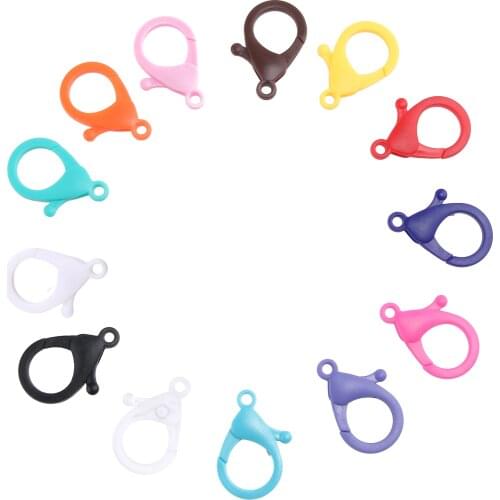10-50pcs Colorful Plastic Lobster Clasps Clips Hooks Buckle Snap Hook Bag Keychain For Diy Jewelry Making Accessories Wholesale