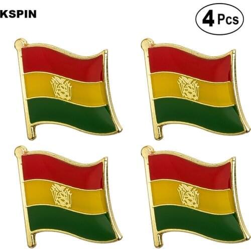 Bolivia Flag Pin Lapel Pin Badge Brooch Icons 4pcs