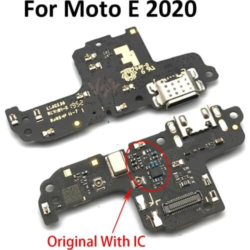 10Pcs Dock Connector Micro USB Charger Charging Port Flex Cable Board With Micro For Motorola Moto E2020 / E7 Replacement Parts