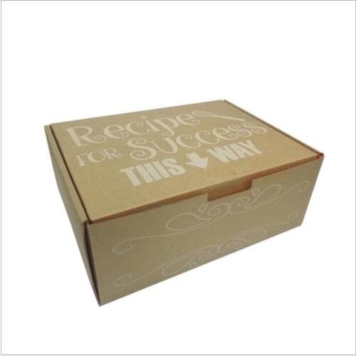 100Pcs Custom kraft color paper box Logo Packaging Folding Carton Fit For Packaging T-shirt Underwear Baby clothing