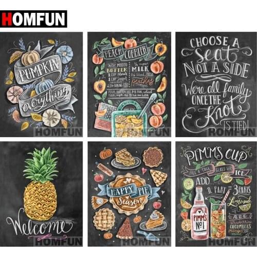 HOMFUN Full Square/Round Drill 5D DIY Diamond Painting "Blackboard text" 3D Embroidery Cross Stitch 5D Decor Gift A06834