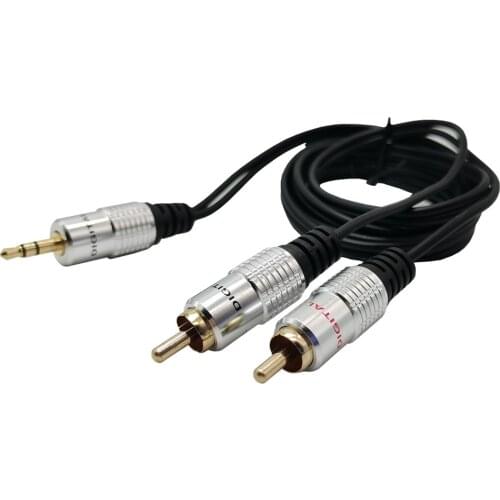 RCA Audio Cable Jack 3.5 to 2 RCA Cable 3.5mm Jack to 2RCA Male Splitter Aux Cable for TV PC Amplifiers DVD Audio Cables